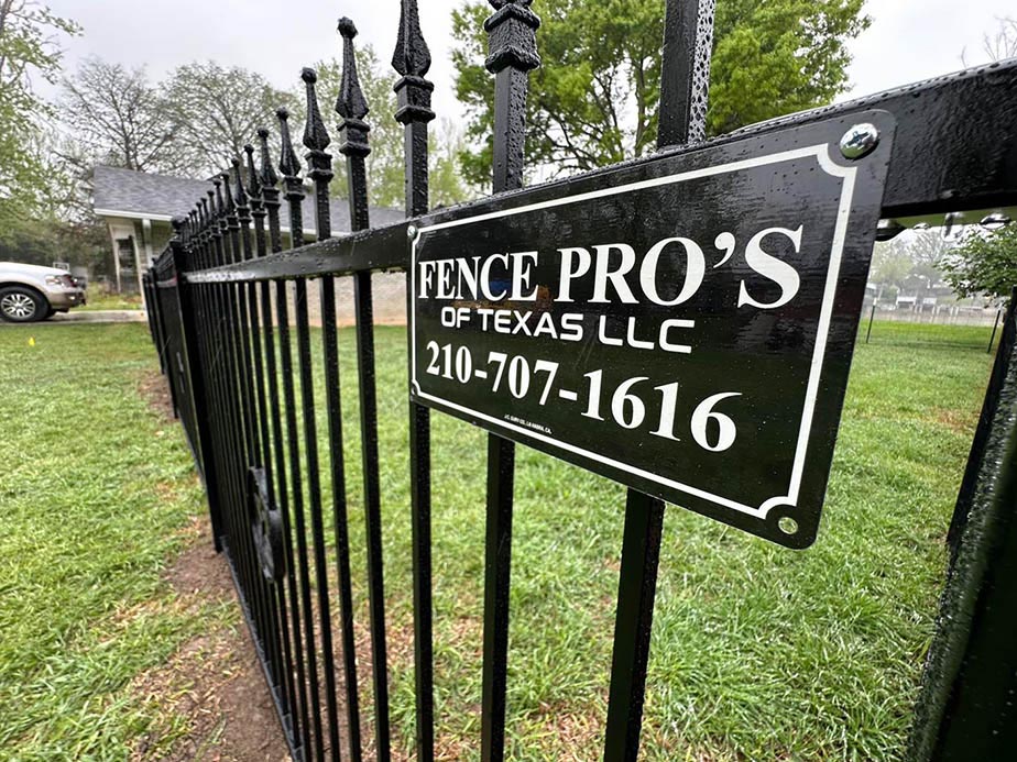 San Antonio Texas Wrought Iron fence installation for the San Antonio Texas area.