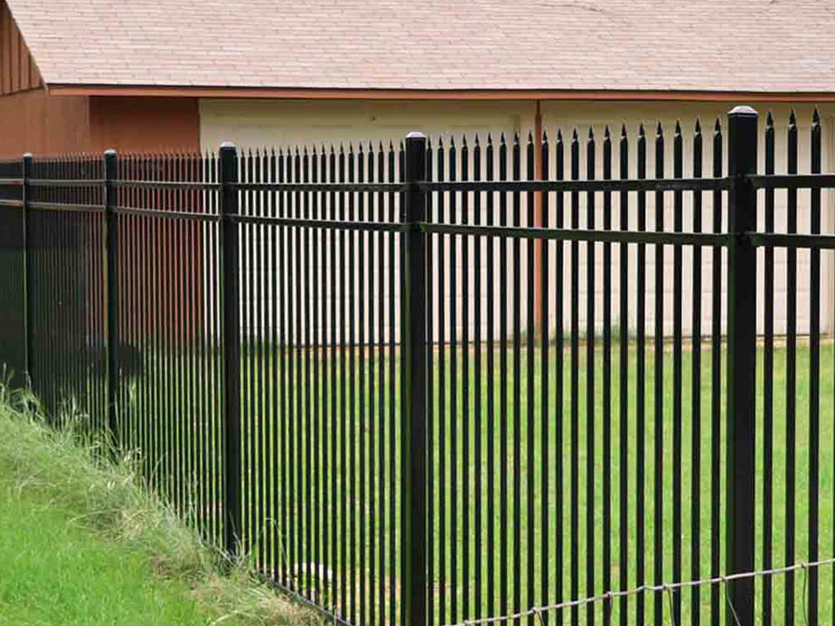 Residential wrought iron fence installation for the San Antonio Texas area.