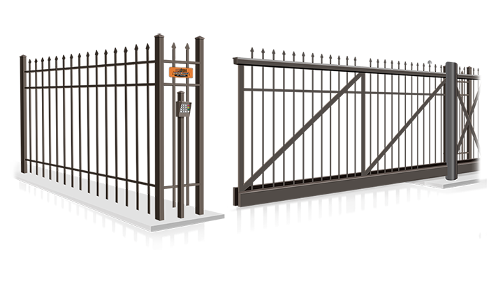 Commercial V-track slide gate installation company in  Timberwood Park Texas