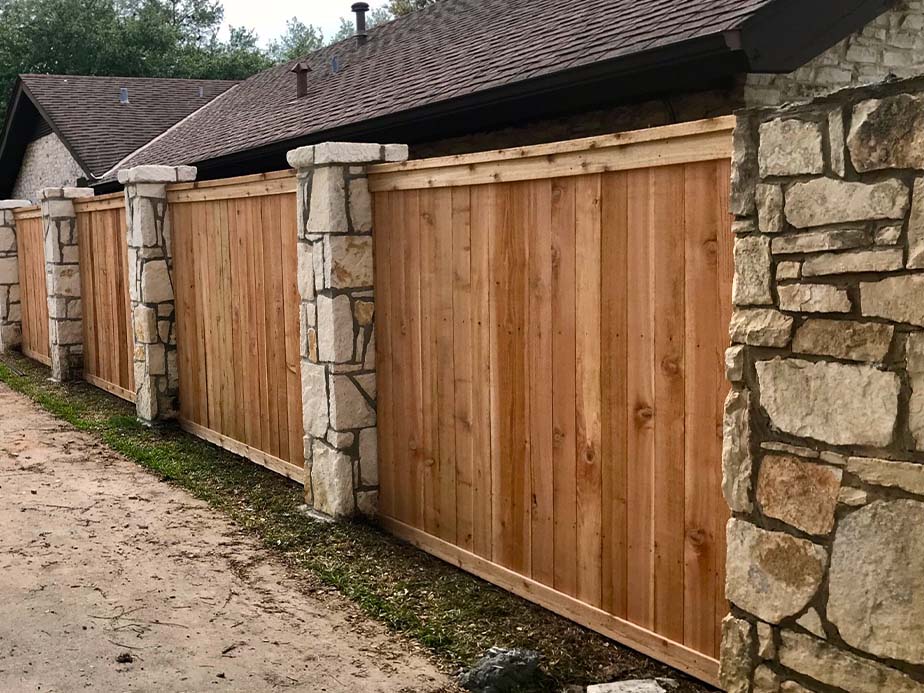 Privacy Fence Example in Timberwood Park Texas